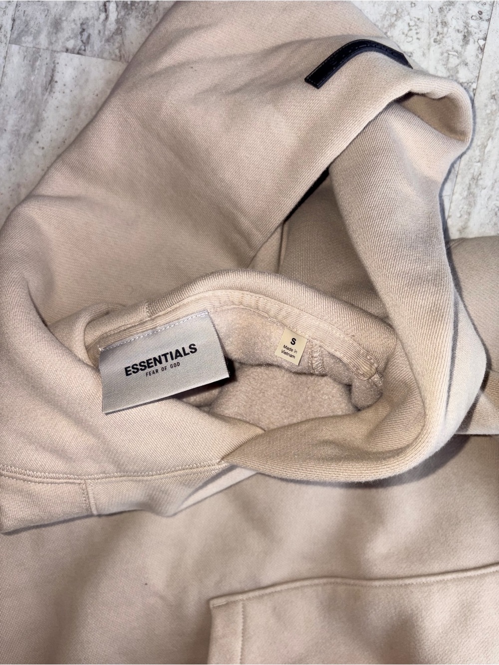 Fear of God ESSENTIALS Taupe Crewneck Hoodie - Picture 3 of 6
